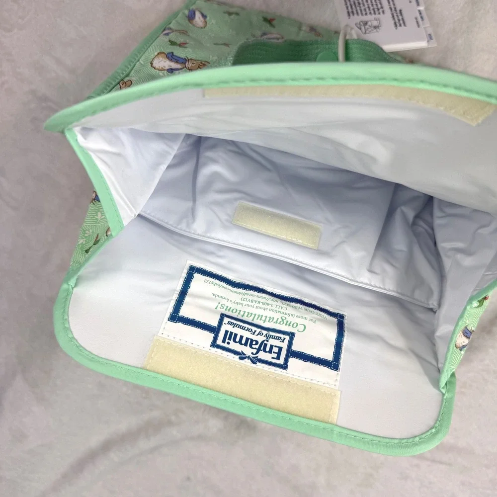 Vintage 1997 Enfamil Peter Rabbit Insulated Bag Green Beatrix Potter Tag
